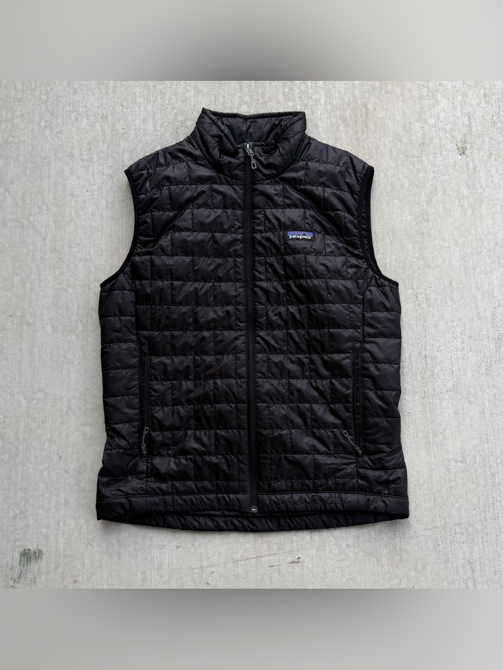 Patagonia Vest Mens Medium Black Nano Puff Packable Hiker Insulated Puffer Hike